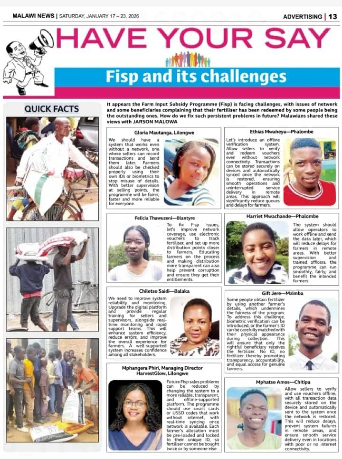 Have your say on FISP